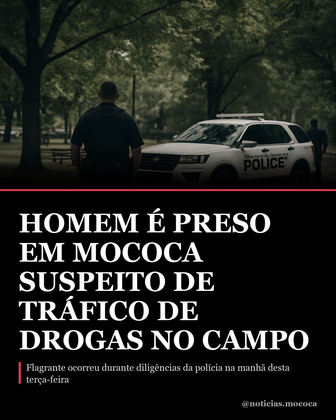 Homem é preso em Mococa suspeito de tráfico de drogas no Campo do Nenê Pereira Lima