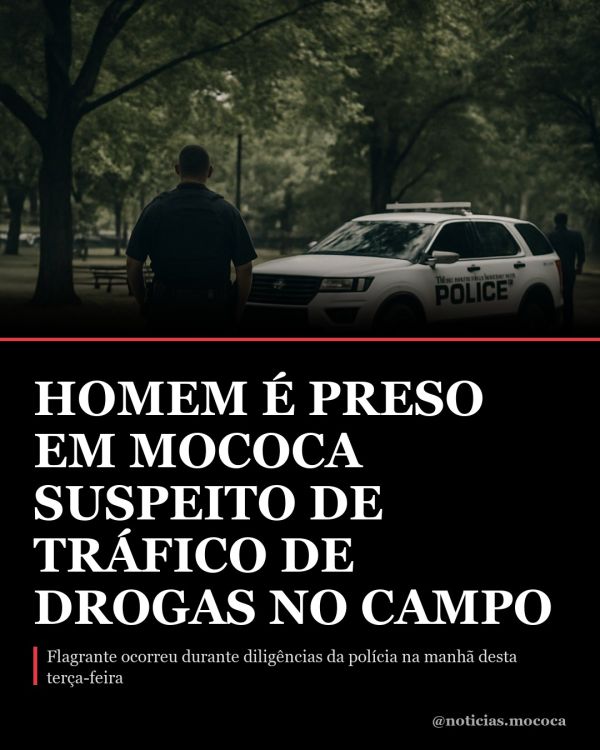 Homem é preso em Mococa suspeito de tráfico de drogas no Campo do Nenê Pereira Lima