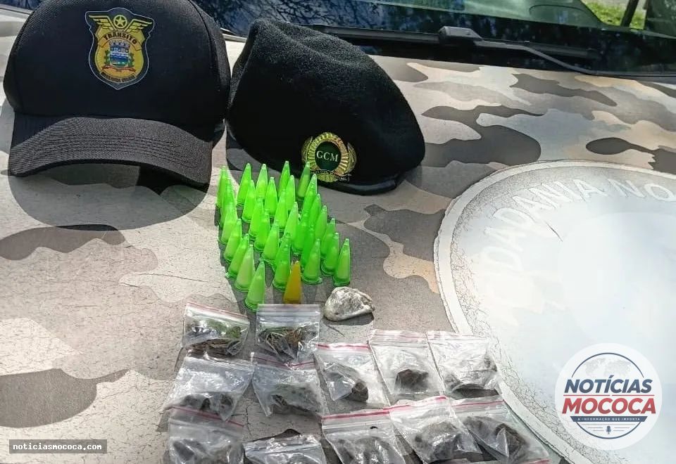 GCM e agentes de trânsito localizam drogas durante averiguação no bairro Nenê Pereira Lima