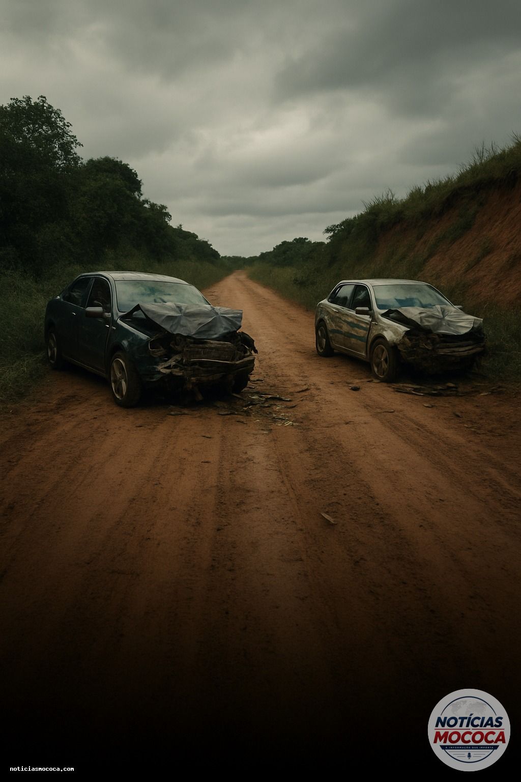 Motorista perde controle e colide de frente com outro carro na vicinal Mococa-Igaray