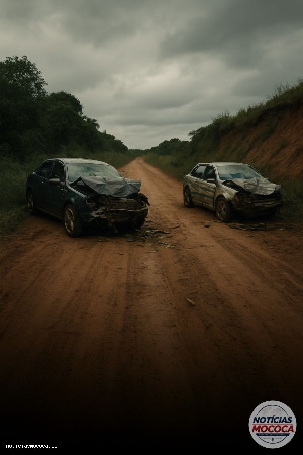 Motorista perde controle e colide de frente com outro carro na vicinal Mococa-Igaray