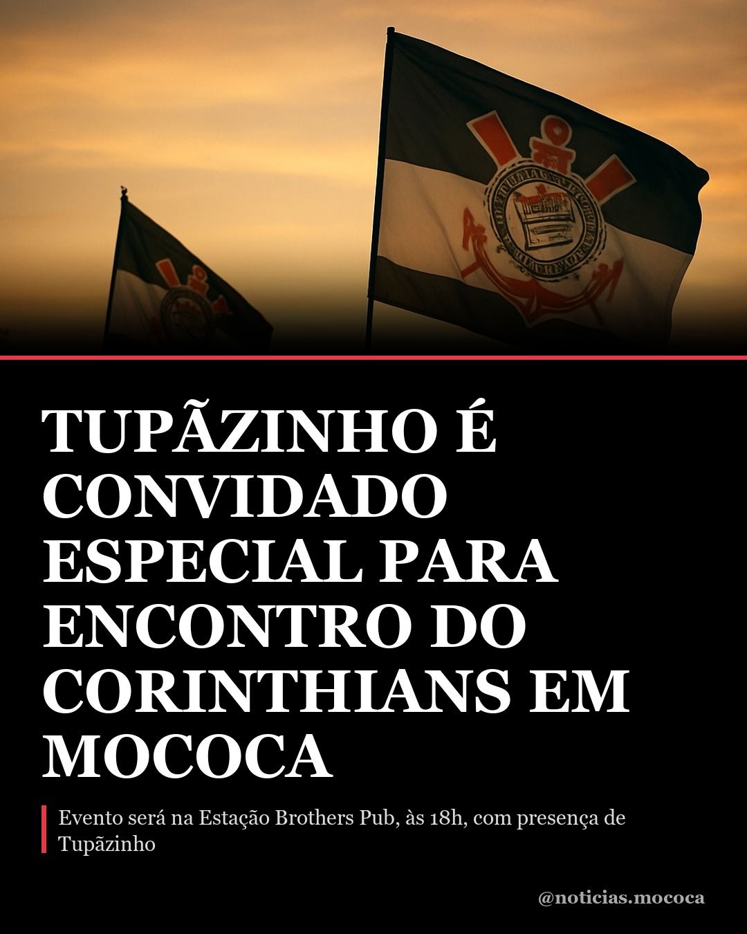 Tupãzinho é convidado especial para encontro do Corinthians em Mococa