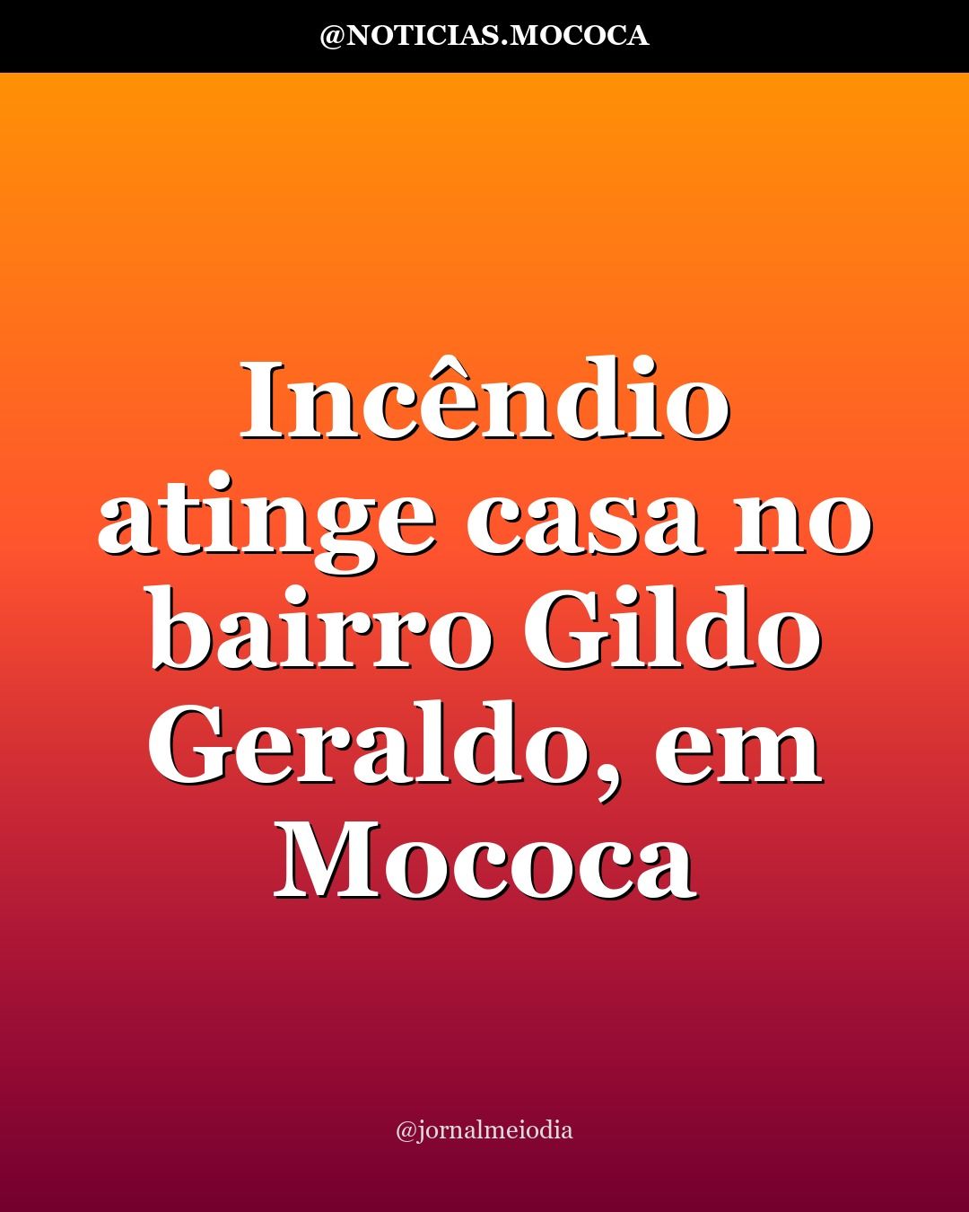 Incêndio atinge casa no bairro Gildo Geraldo, em Mococa