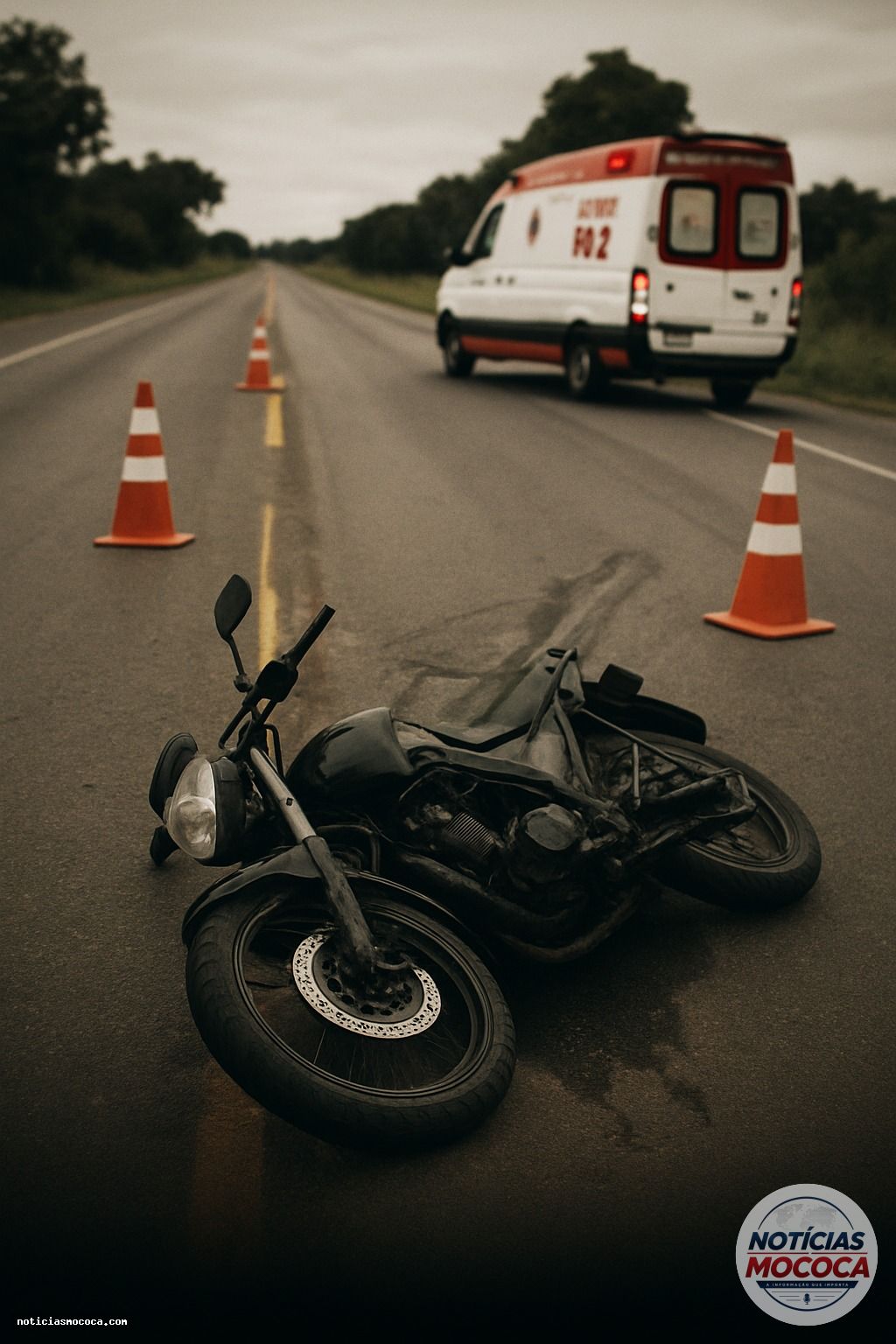 Motociclista capota ao perder o controle da moto na SP-340 em Mococa