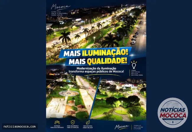 Iluminação das quadras da Cidadania é ativada após instalação de novos postes em Mococa
