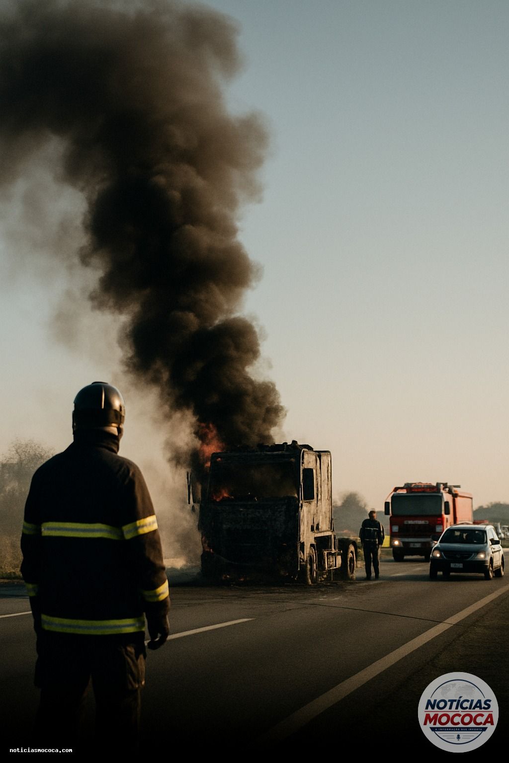 Incêndio destrói carreta na rodovia entre Aguaí e São João da Boa Vista
