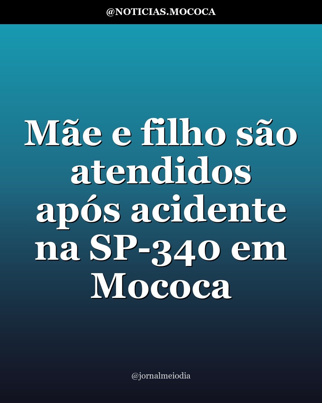 Mãe e filho são atendidos após acidente na SP-340 em Mococa