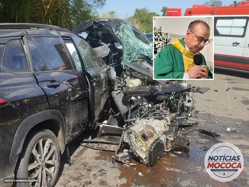 Padre e mulher morrem e vigário fica ferido em grave acidente na rodovia