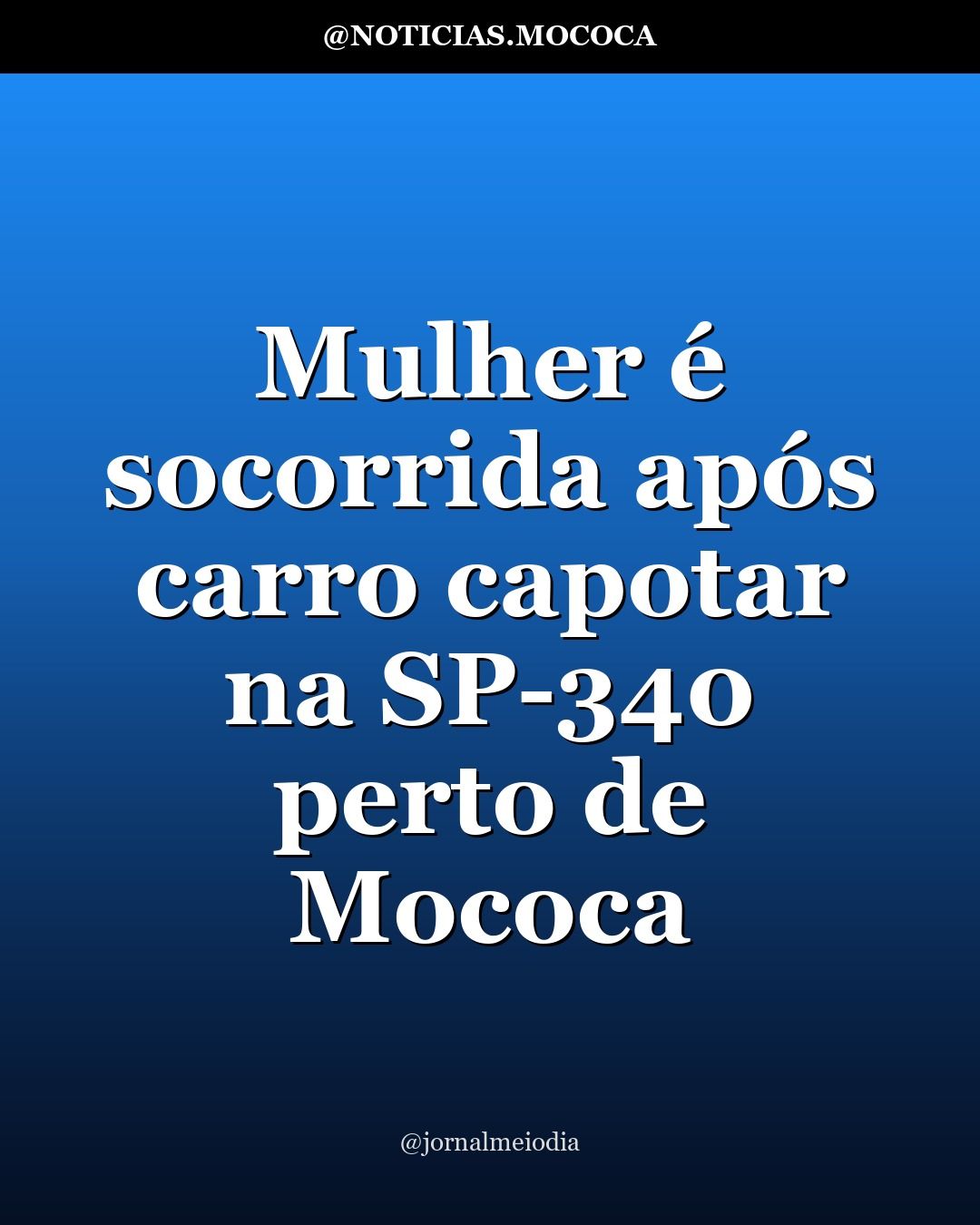 Mulher é socorrida após carro capotar na SP-340 perto de Mococa