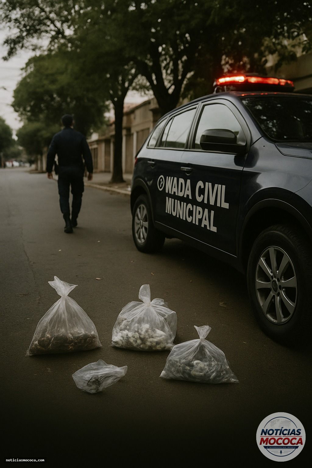 Guarda Civil apreende drogas durante patrulhamento no bairro Nenê Pereira Lima em Mococa
