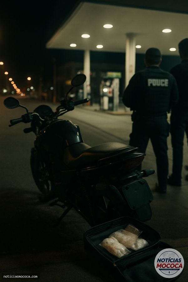 Homem é preso em Mococa com moto sem placa e drogas na mochila