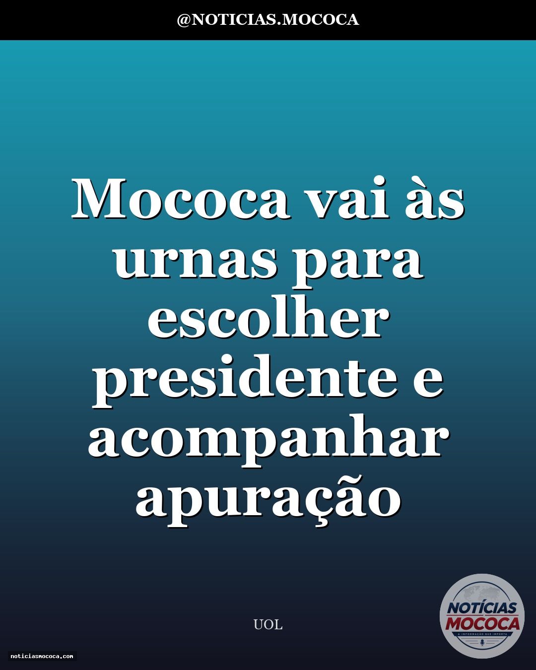 Mococa vai às urnas para escolher presidente e acompanhar apuração