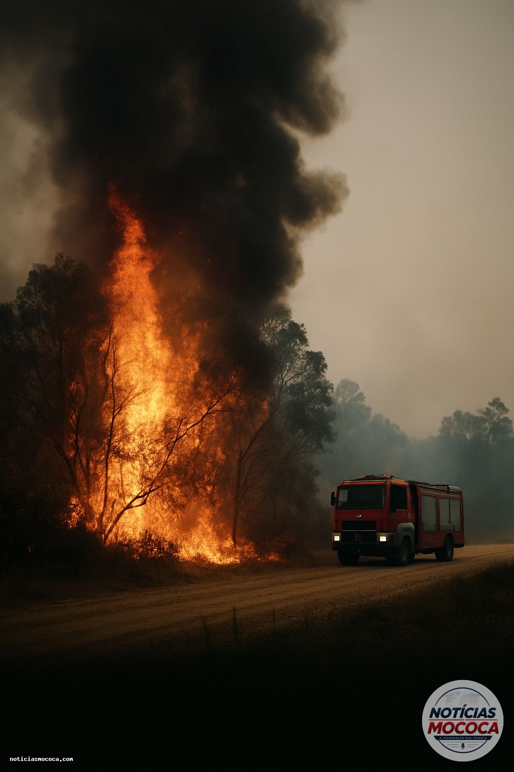 Incêndio atinge área de mata próxima ao condomínio Monte Carlo em Mococa