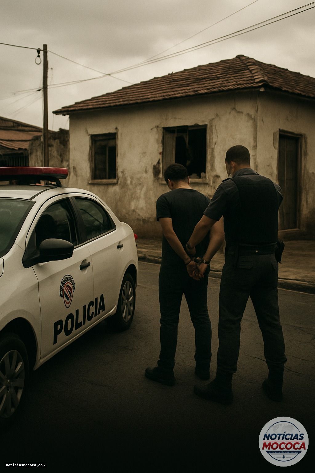Homem é preso após ameaçar a mãe e danificar casa em Mococa