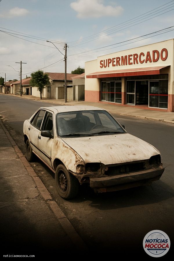 Morador pede ajuda para localizar motorista que atingiu seu carro em Mococa