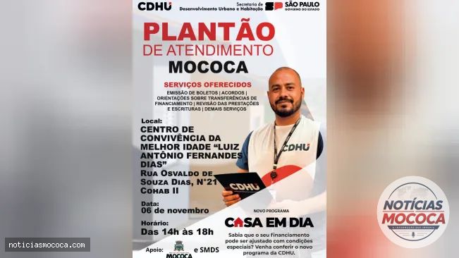 CDHU oferece plantões de atendimento em Mococa e Igaraí para orientações sobre financiamentos habitacionais